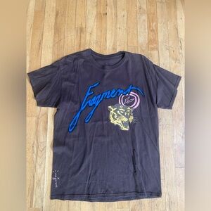 Authentic Travis Scott fragment t shirt. Brown. Size medium.